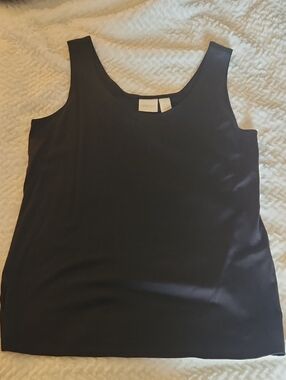 Chico's Black Scoop Neck Tank Women's size 1
